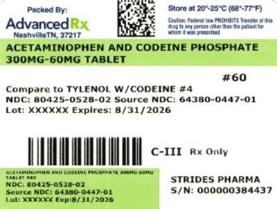 Acetamino And Codeine 300/60mg #60 (Acetamino And Codeine 8025 0528 02)